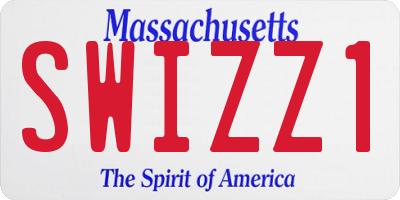 MA license plate SWIZZ1