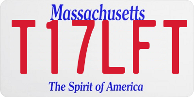 MA license plate T17LFT