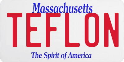 MA license plate TEFLON