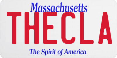 MA license plate THECLA