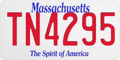 MA license plate TN4295