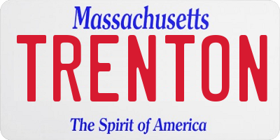 MA license plate TRENTON