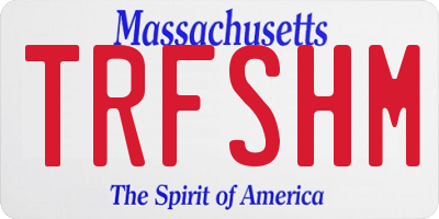 MA license plate TRFSHM