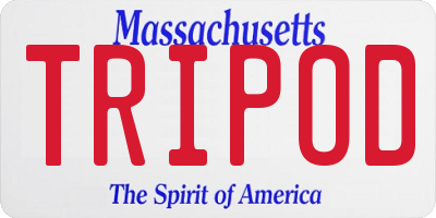 MA license plate TRIPOD