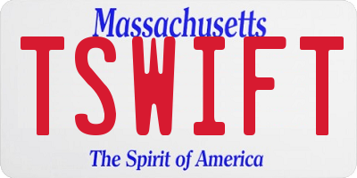 MA license plate TSWIFT