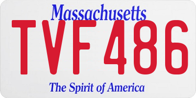 MA license plate TVF486