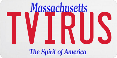 MA license plate TVIRUS