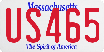 MA license plate US465