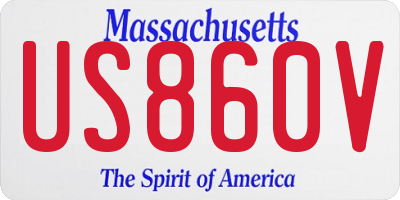 MA license plate US860V