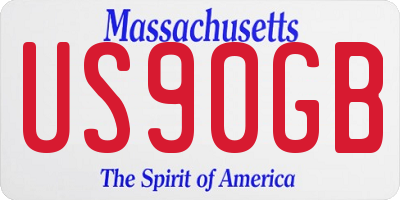 MA license plate US90GB