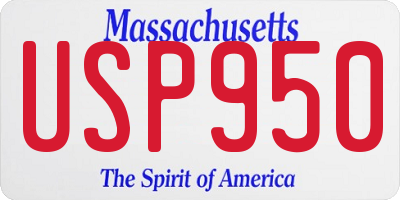 MA license plate USP950