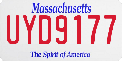 MA license plate UYD9177