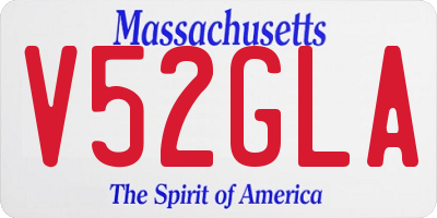 MA license plate V52GLA