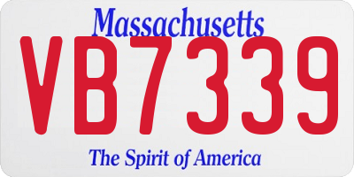 MA license plate VB7339