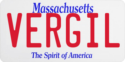 MA license plate VERGIL