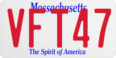 MA license plate VFT47