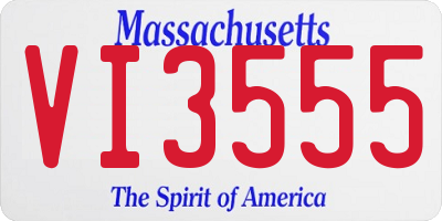 MA license plate VI3555