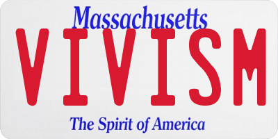 MA license plate VIVISM