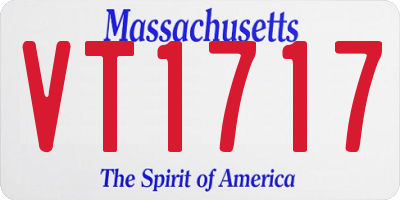 MA license plate VT1717