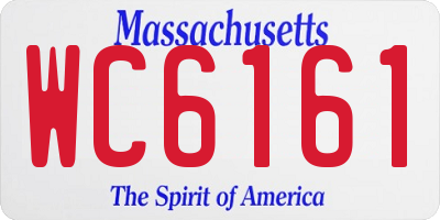 MA license plate WC6161