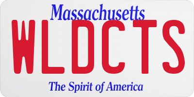 MA license plate WLDCTS