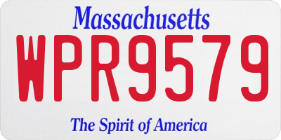 MA license plate WPR9579