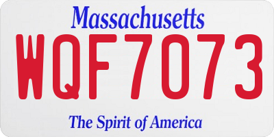 MA license plate WQF7073