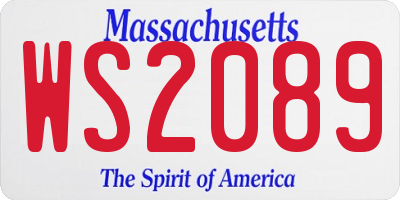 MA license plate WS2089