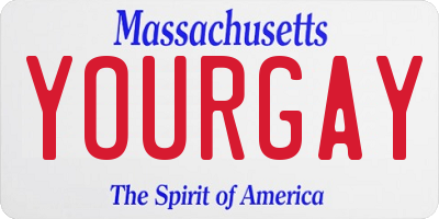 MA license plate YOURGAY