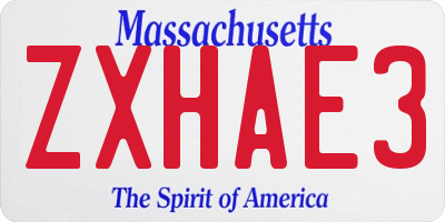 MA license plate ZXHAE3