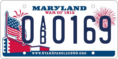 MD license plate 0AB0169