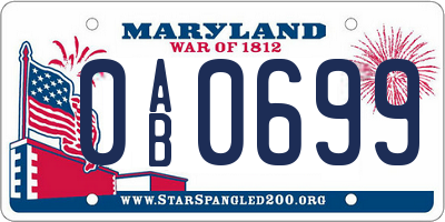 MD license plate 0AB0699