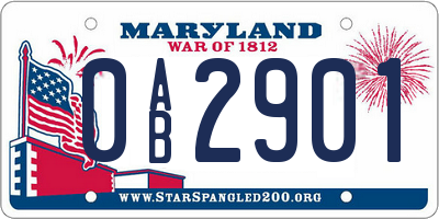 MD license plate 0AB2901