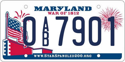 MD license plate 0AB7901