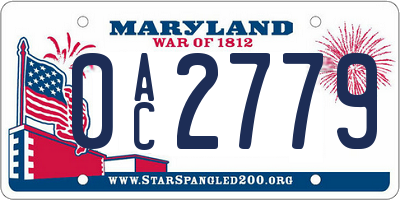 MD license plate 0AC2779