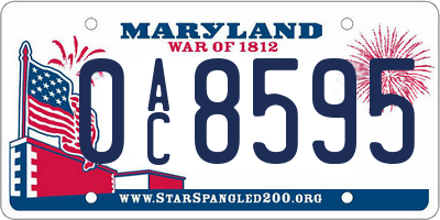 MD license plate 0AC8595
