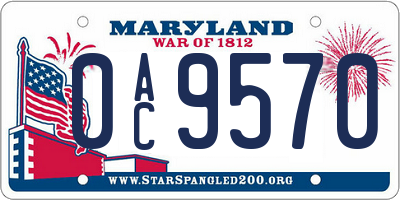 MD license plate 0AC9570
