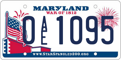 MD license plate 0AE1095
