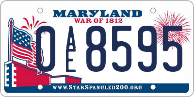 MD license plate 0AE8595