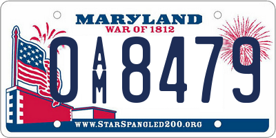 MD license plate 0AM8479