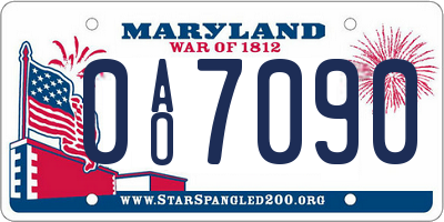 MD license plate 0AO7090