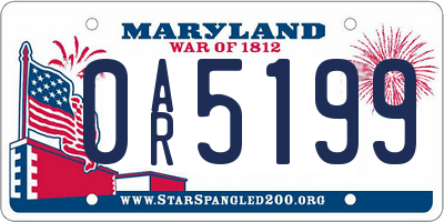 MD license plate 0AR5199