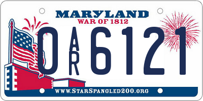 MD license plate 0AR6121