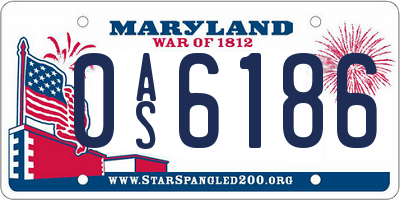 MD license plate 0AS6186