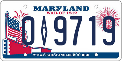 MD license plate 0AV9719