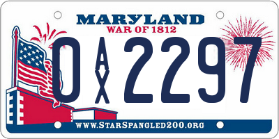 MD license plate 0AX2297