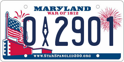MD license plate 0AX2901