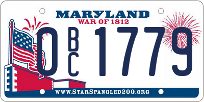 MD license plate 0BC1779