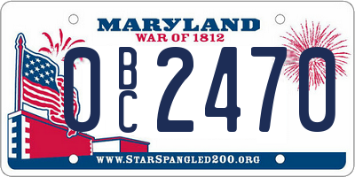 MD license plate 0BC2470