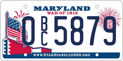 MD license plate 0BC5879